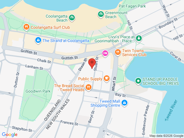 Map showing event location